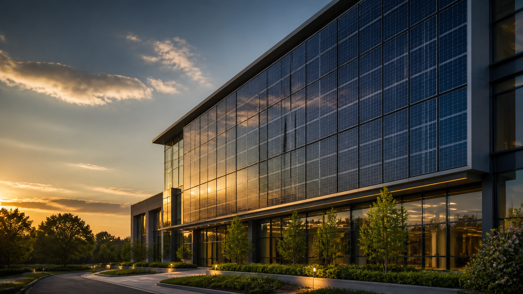 Premium Solar Glass Building Facade